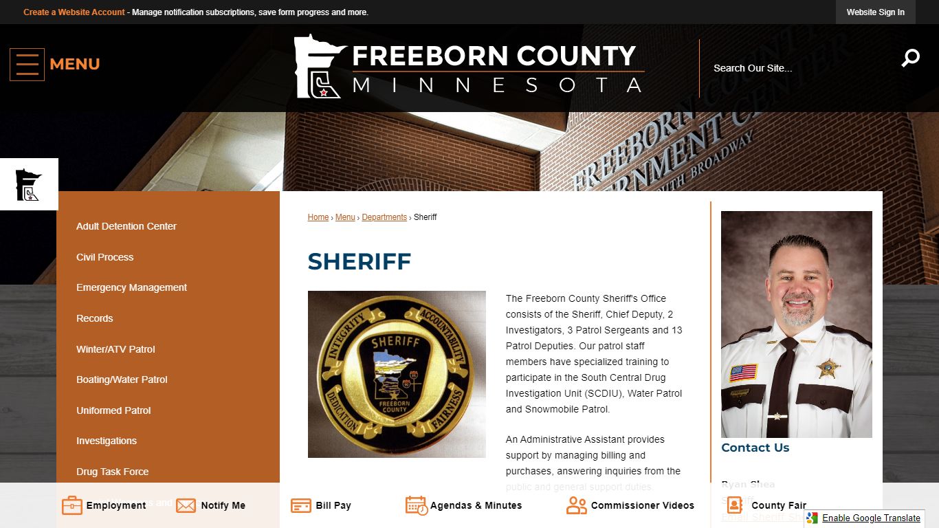 Sheriff | Freeborn County, MN - Official Website